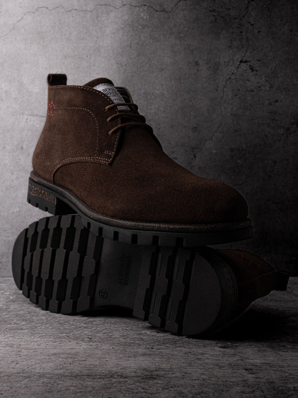 Alberto Torresi Alberto Torresi Headon Series Devl559 Genuine Suede High Tops For Men