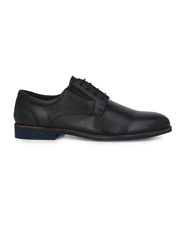 Alberto Torresi Alberto Torresi Horwik Series Black Crust Leather Plain Lace-up