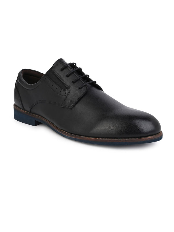 Alberto Torresi Alberto Torresi Horwik Series Black Crust Leather Plain Lace-up