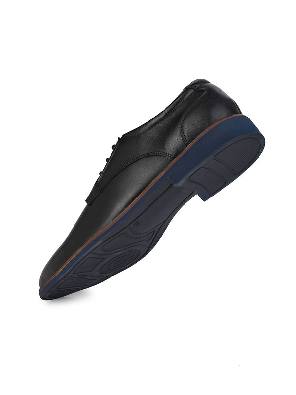 Alberto Torresi Alberto Torresi Horwik Series Black Crust Leather Plain Lace-up