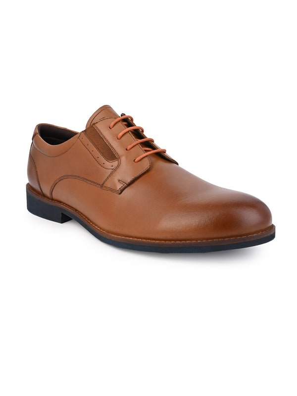Alberto Torresi Alberto Torresi Horwik Series Tan Crust Leather Plain Lace-Up