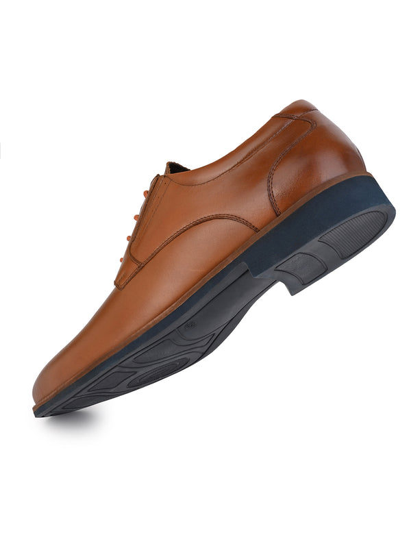 Alberto Torresi Alberto Torresi Horwik Series Tan Crust Leather Plain Lace-Up