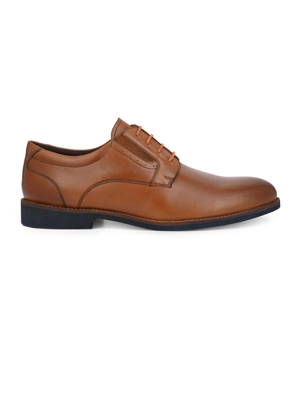 Alberto Torresi Alberto Torresi Horwik Series Tan Crust Leather Plain Lace-Up