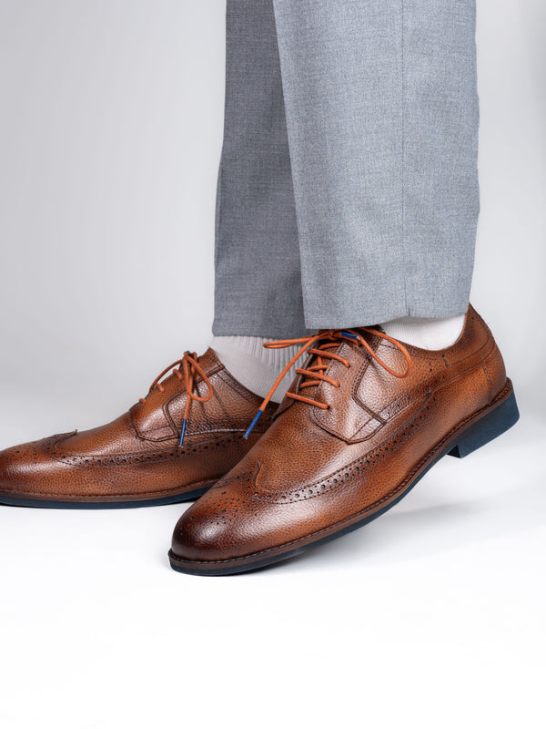 Alberto Torresi Alberto Torresi Horwik Series Tan Mild Leather Brogue Shoe
