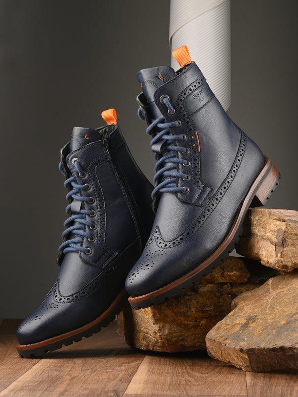alberto torresi Alberto Torresi Men Blue Zayn Boots