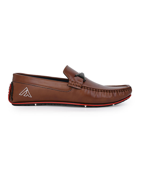 Alberto Torresi Alberto Torresi Men's Brown Loafers Stylish Synthetic Slip-On Shoes