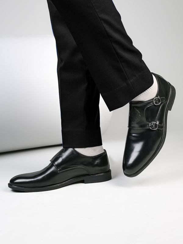 alberto torresi Alberto Torresi Men's Toro Black Double Monk Straps