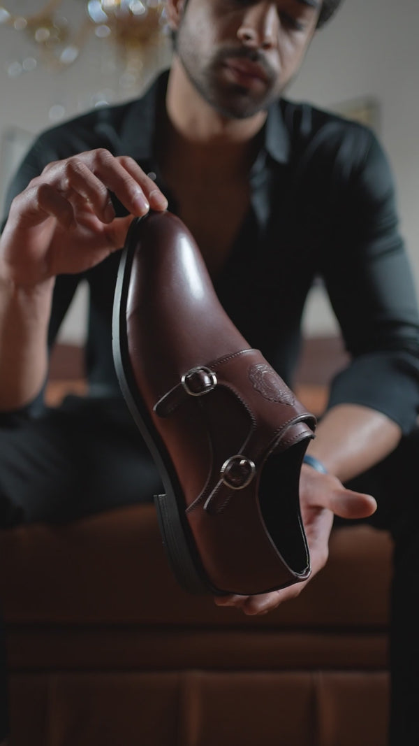 Alberto Torresi Alberto Torresi Men's Toro Brown Double Monk Straps