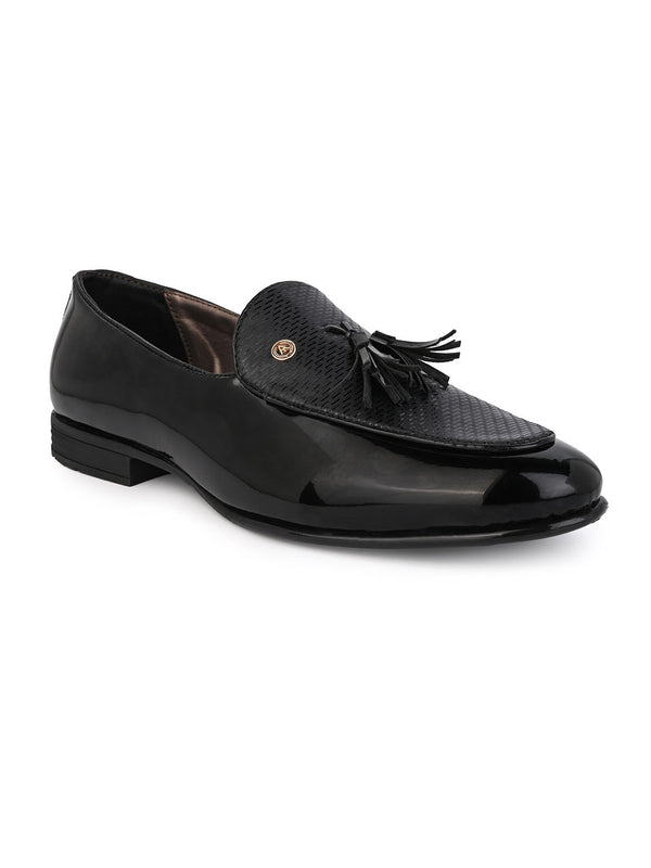 Alberto Torresi Alberto Torresi Nancy Penny Black Pattent Tassel Loafer