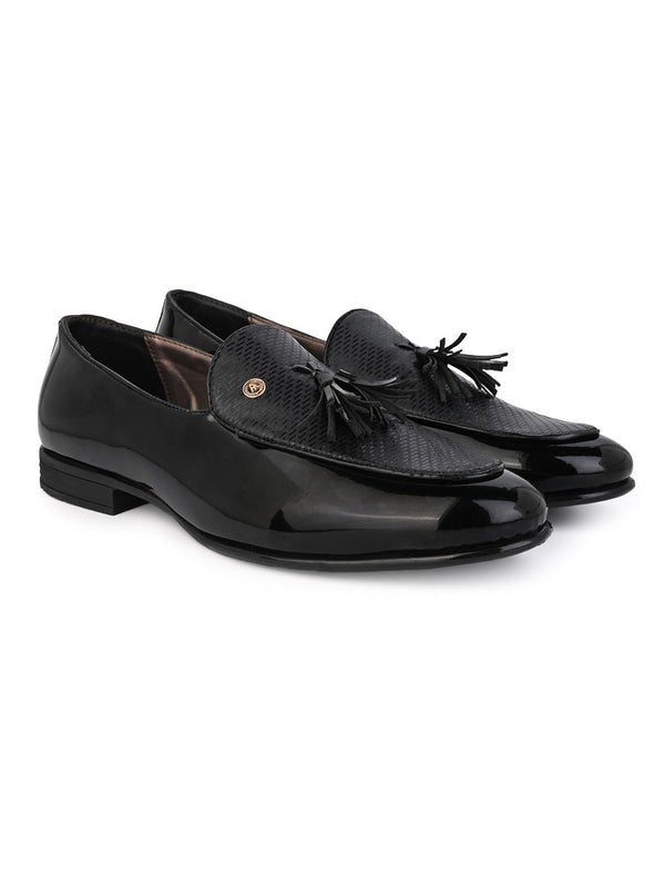 Alberto Torresi Alberto Torresi Nancy Penny Black Pattent Tassel Loafer