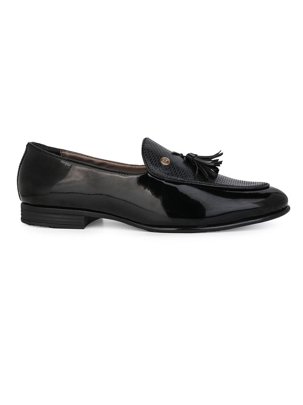 Alberto Torresi Alberto Torresi Nancy Penny Black Pattent Tassel Loafer