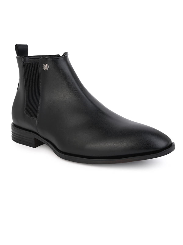 Alberto Torresi Alberto Torresi Synthetic Black Chelsea Boots For Men