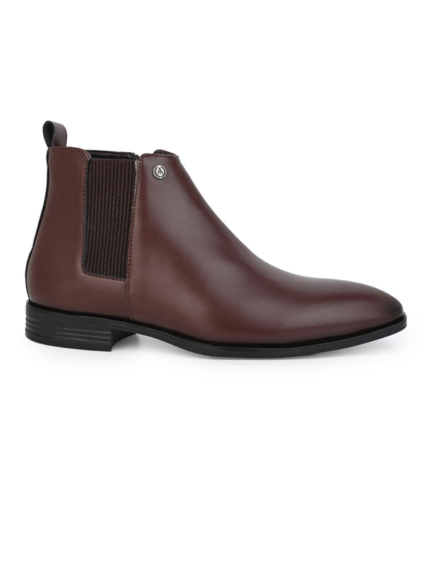 Alberto Torresi Alberto Torresi Synthetic Brown Chelsea Boots For Men