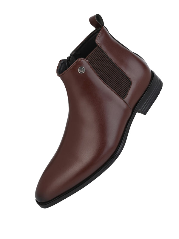 Alberto Torresi Alberto Torresi Synthetic Brown Chelsea Boots For Men