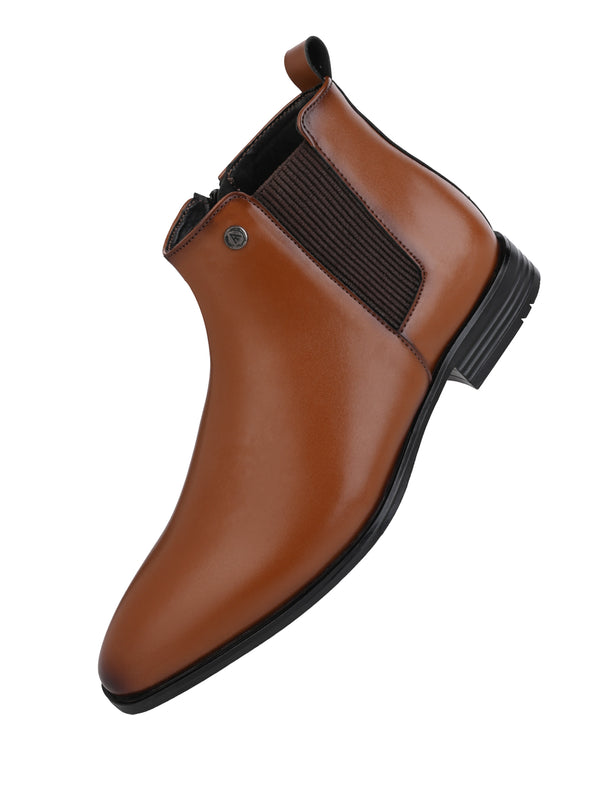 Alberto Torresi Alberto Torresi Synthetic Tan Chelsea Boots For Men