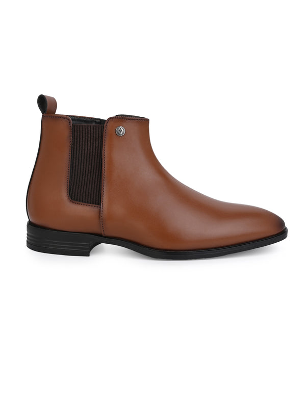 Alberto Torresi Alberto Torresi Synthetic Tan Chelsea Boots For Men