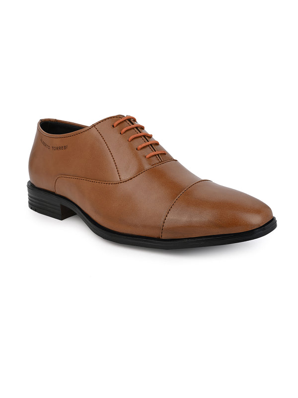 alberto torresi Alberto Torresi Synthetic Tan Laceup Formal Shoes
