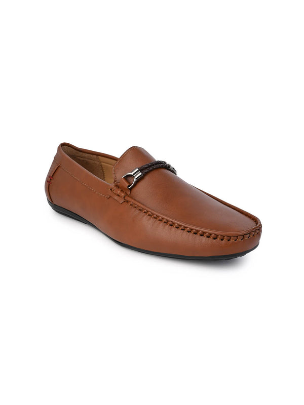 Alberto Torresi Alberto Torresi Tan Burnish With TPR Sole Loafers For Men