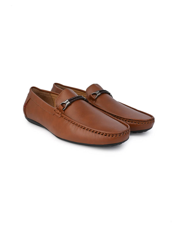 Alberto Torresi Alberto Torresi Tan Burnish With TPR Sole Loafers For Men