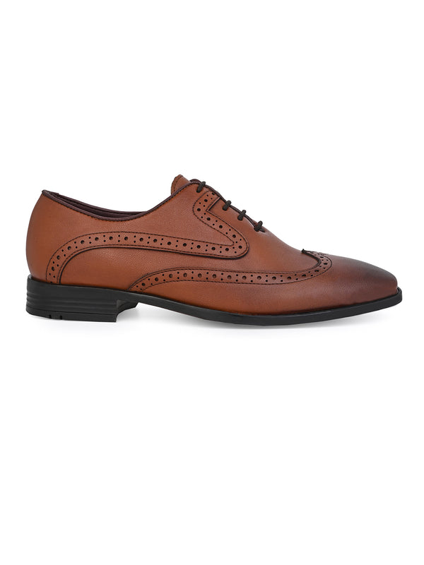 Alberto Torresi Alberto Torresi Tan Laser Cut Laceup Formal Shoes