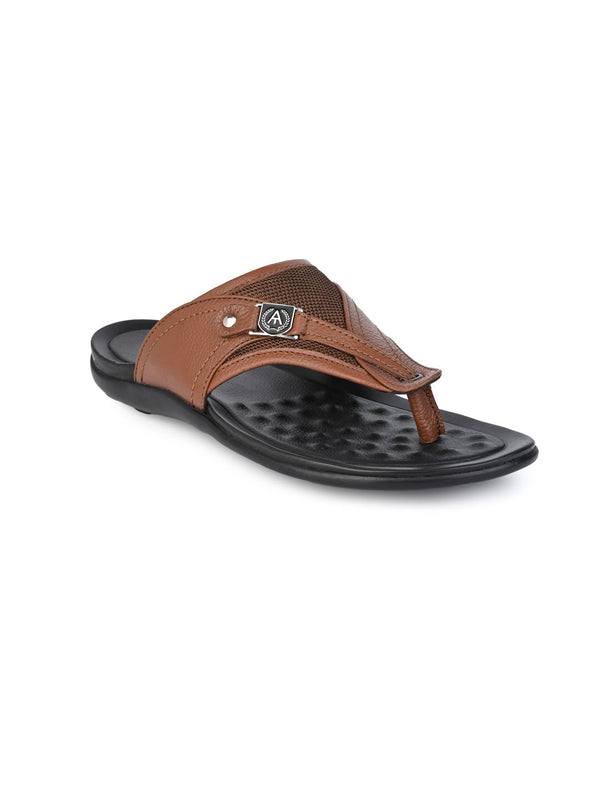 Alberto Torresi Alberto Torresi Tan Leather Comfort Slippers