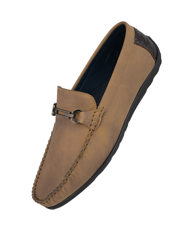 Alberto Torresi Alberto Torresi Tan Nubuck With Mattel Accent Slip On Loaffers