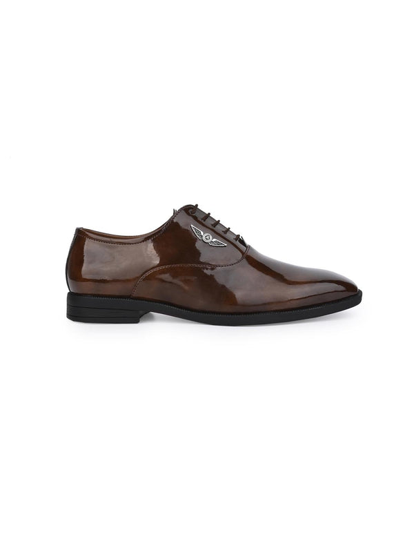 Alberto Torresi Alberto Torresi Tan Patent Lace Up Formal Shoes