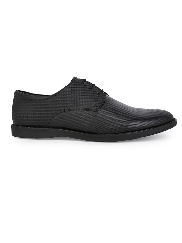 Alberto Torresi Alberto Torresi Textured Black Leather Office/ Dress Formal Derby Shoes