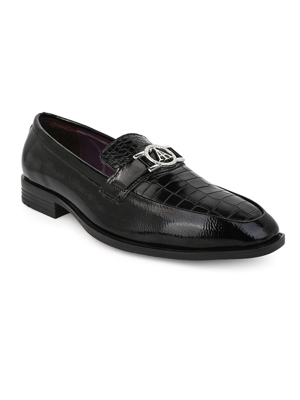 Alberto Torresi Alberto Torresi Wedding Black Patent Shoe With Metal Accent