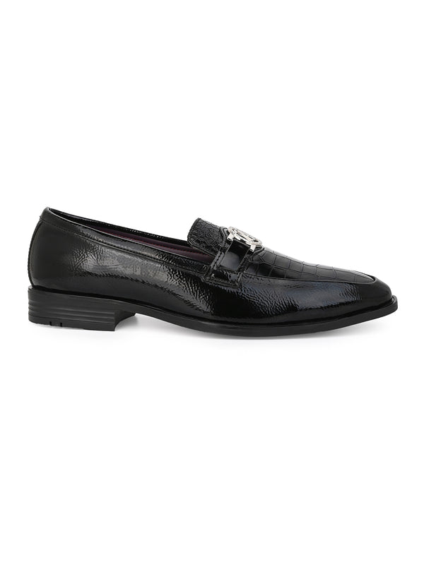 Alberto Torresi Alberto Torresi Wedding Black Patent Shoe With Metal Accent