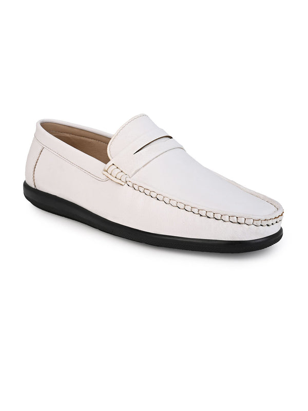 alberto torresi Alberto Torresi White Slip On Loafer