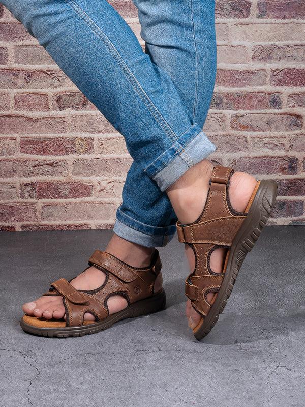 alberto torresi Alberto Torrresi Men Dark Tan 73834 Sport Sandal