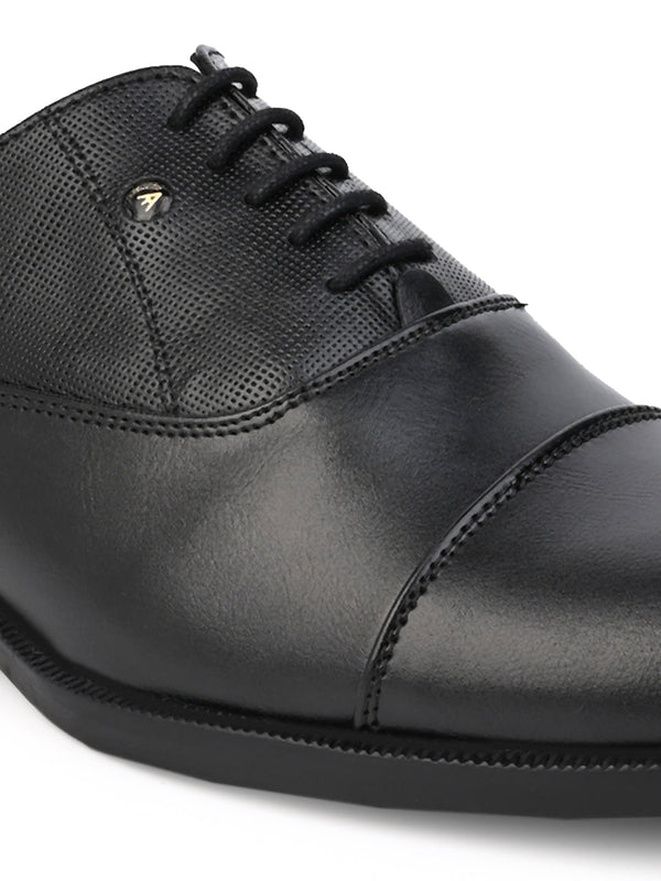 Alberto Torresi Formal/Suit Wear Black Synthetic Lace Up With Minimalistic Laser Branding On Edge For