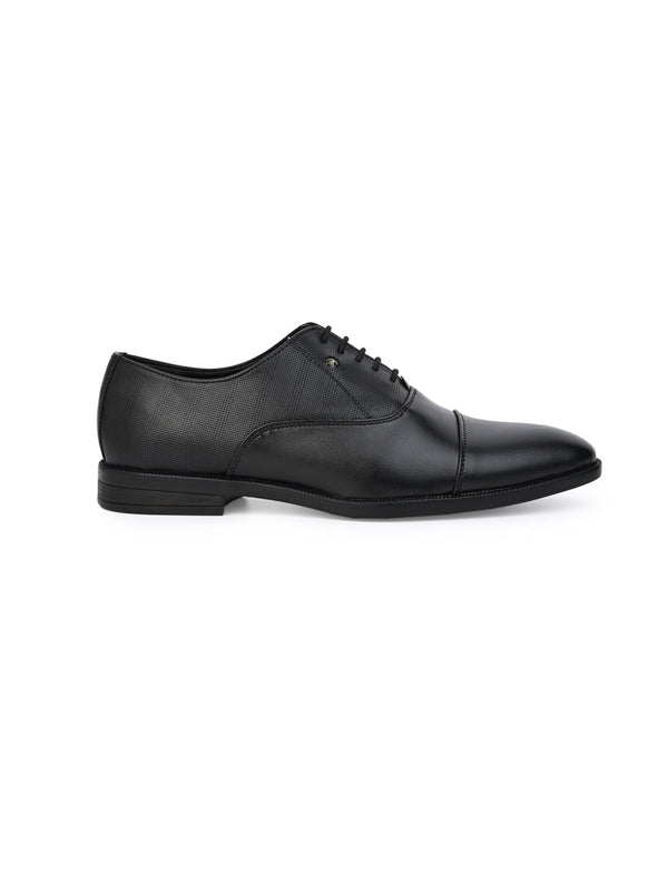 Alberto Torresi Formal/Suit Wear Black Synthetic Lace Up With Minimalistic Laser Branding On Edge For