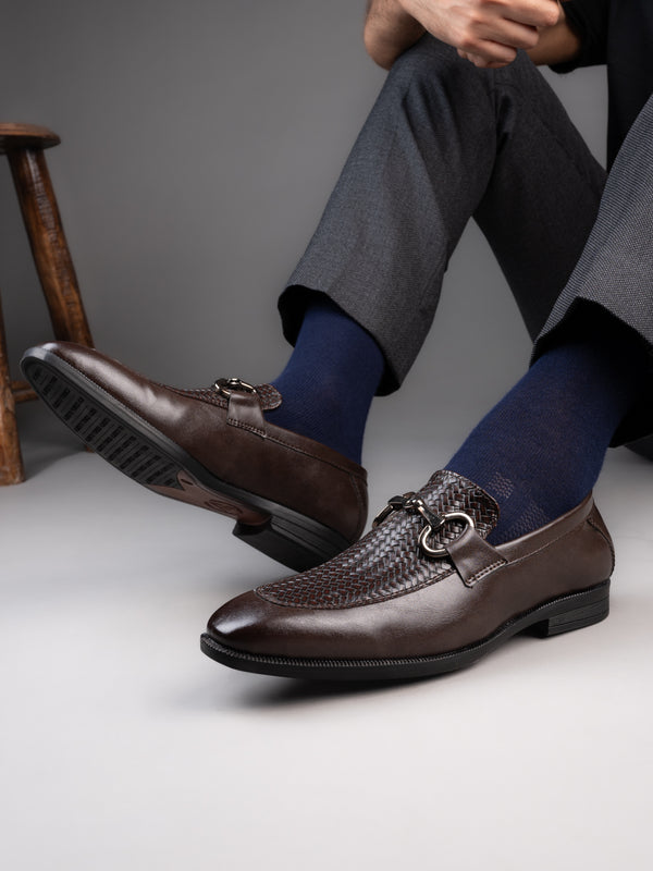 alberto torresi Premium Branded Horsebit Formal Synthetic Loafer With Tpr Sole And Heel Support