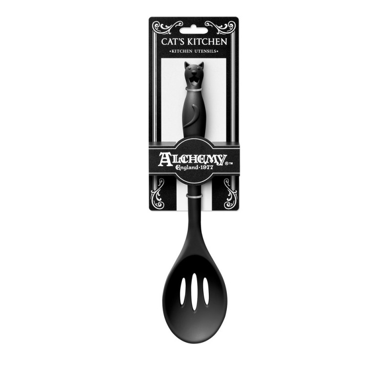 Alchemy England Cat's Kitchen Slotted Spoon (KU4)
