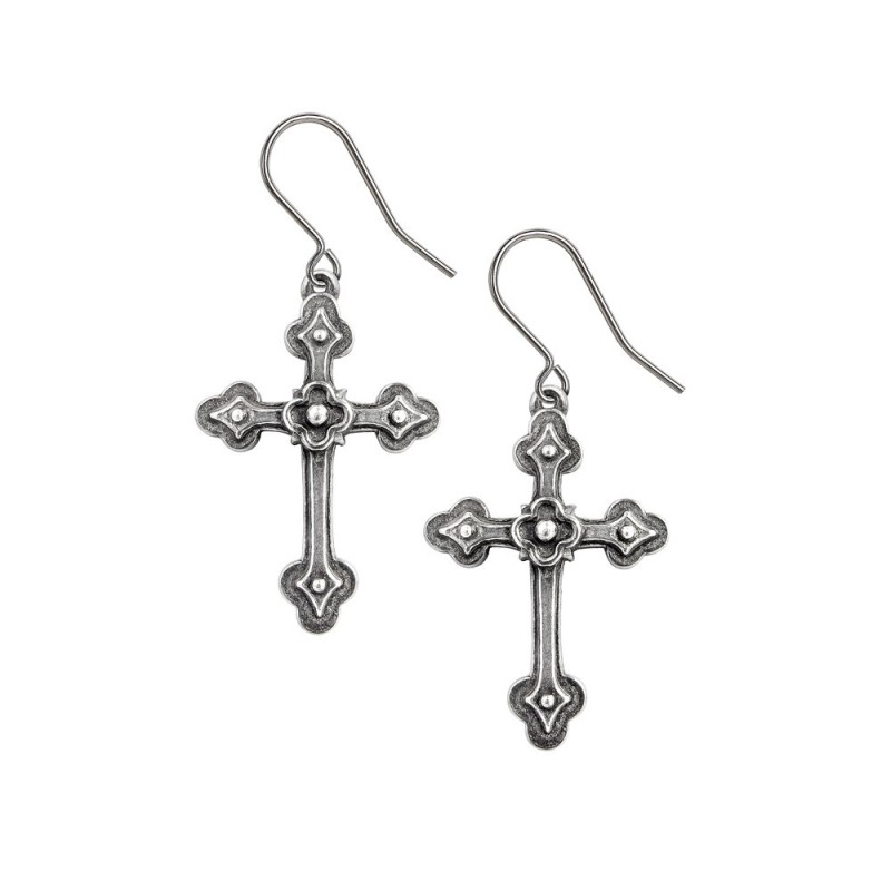 alchemy england Gothic Devotion Crosses (Pair) (E464)