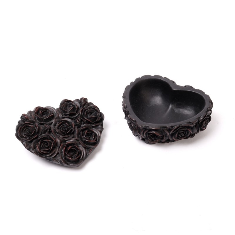 Alchemy England Rose Heart Box - Black (SA19)