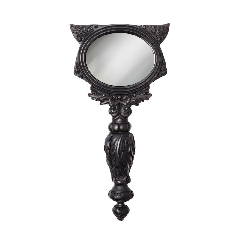 Alchemy England Sacred Cat Hand Mirror (Black) (V64B)