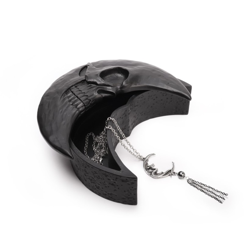 Alchemy England Skull Moon Box - Matte Black (V104B)