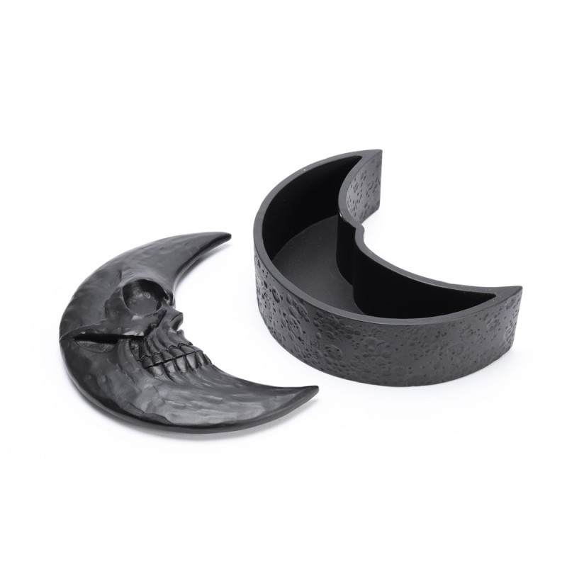 Alchemy England Skull Moon Box - Matte Black (V104B)