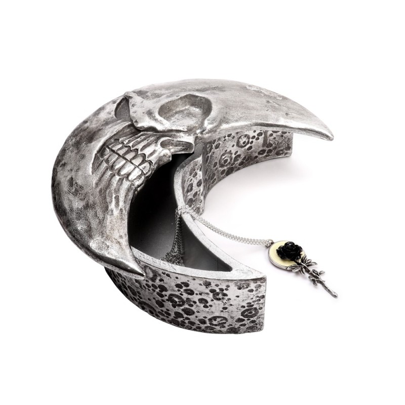 Alchemy England Skull Moon Box - Silver (V104S)