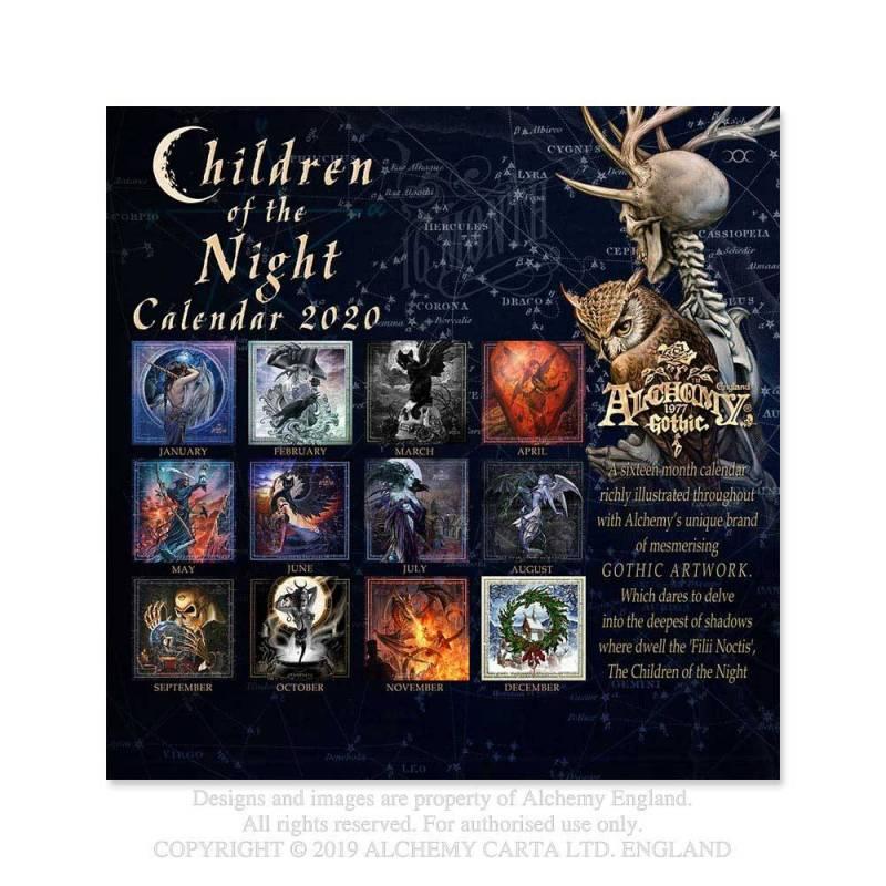 Alchemy England Alchemy Gothic 'Children Of The Night' 2020 Wall Calendar (CAL20)