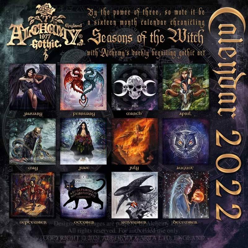 Alchemy England Alchemy Gothic 'Seasons Of The Witch' 2022 Wall Calendar (CAL22)