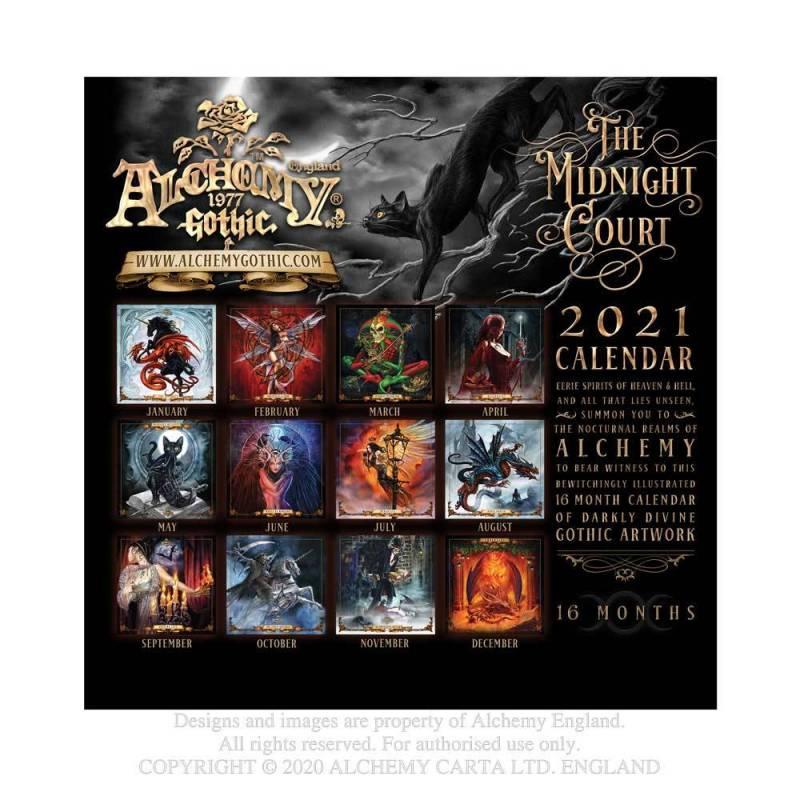 Alchemy England Alchemy Gothic 'The Midnight Court' 2021 Wall Calendar (CAL21)