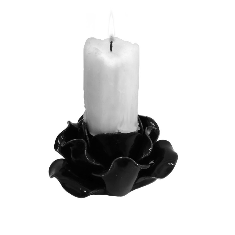 alchemy england Black Rose Candle Holder/ Pot (pillar) (SCR3)