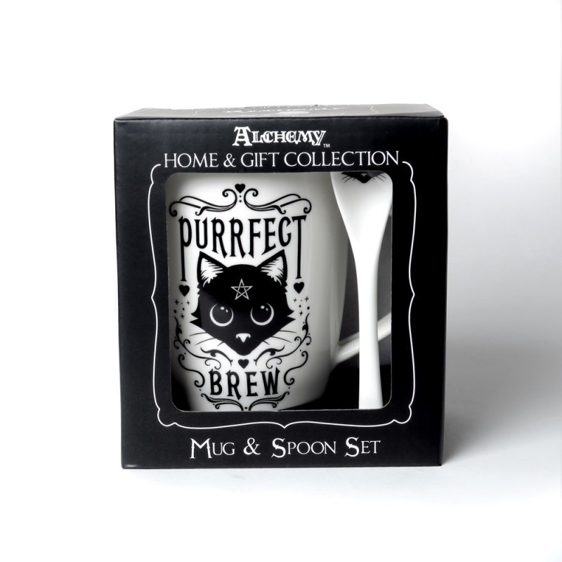 Alchemy England Purrfect Brew: Mug And Spoon Set (ALMUG20)