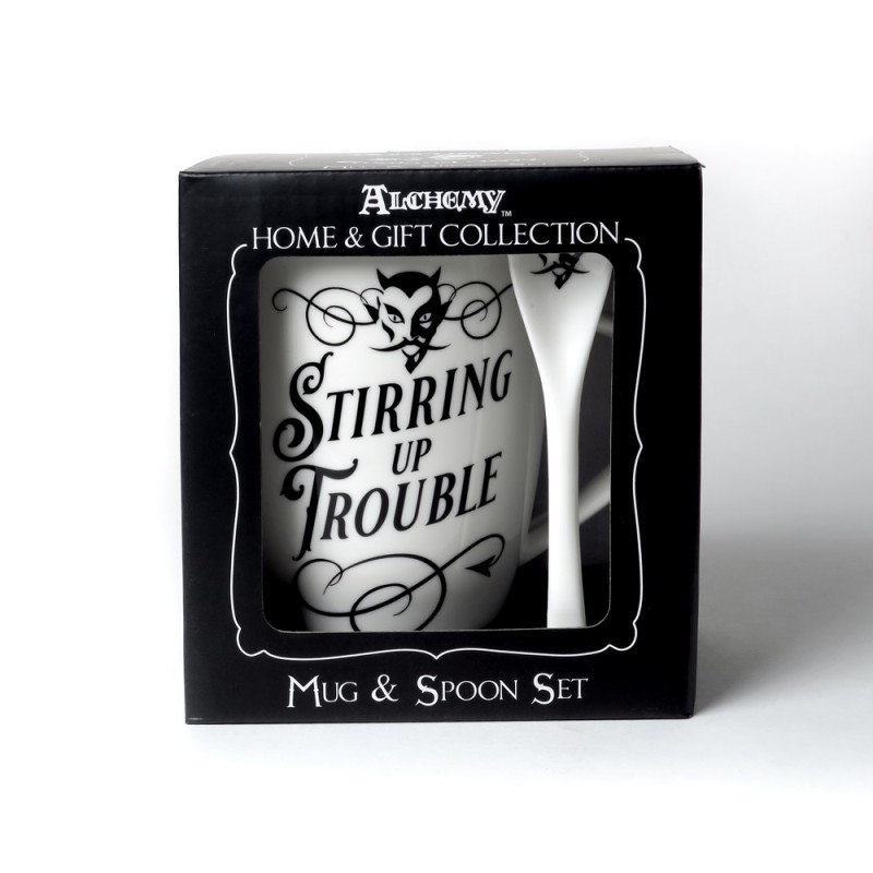 Alchemy England Stirring Up Trouble: Mug And Spoon Set (ALMUG17)