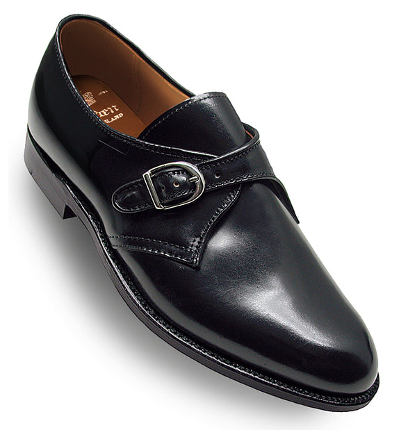 alden 1655 Plain Toe Monk Strap (Black Shell Cordovan)