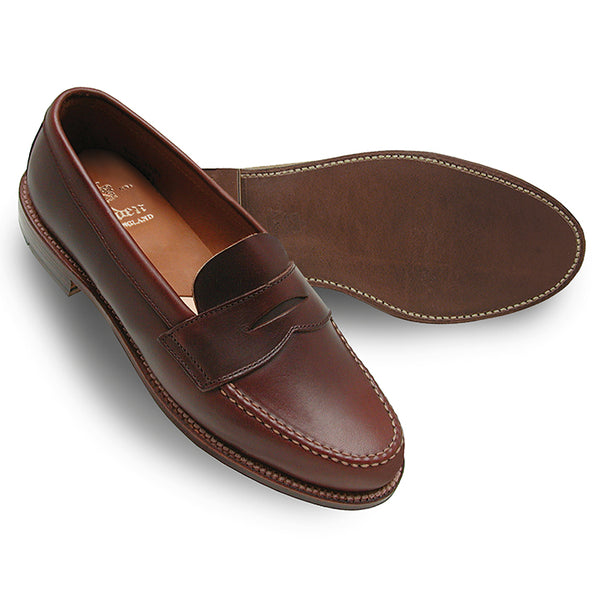 Alden 17831F Unlined Leisure Handsewn Penny Loafer LHS (Brown Chromexcel)